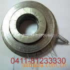 Graphite spiral wound gasket, tooth pads, composite burden pad, pad metal burden